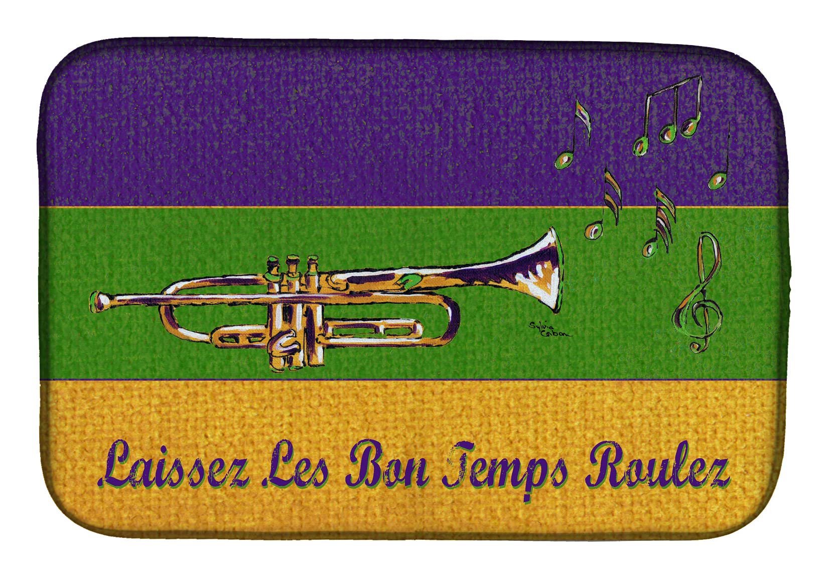 Tapis de séchage vaisselle Mardi Gras pour sublimer votre comptoir de cuisine
