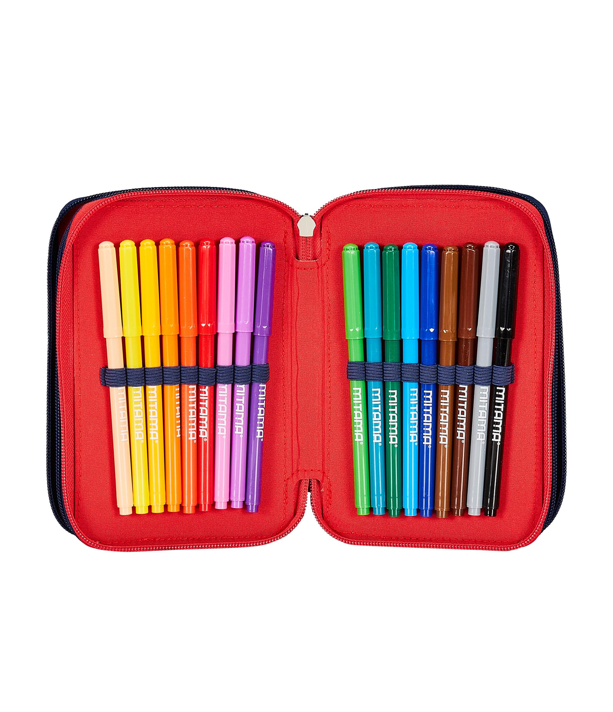 Seven Astuccio Scuola 3 Scomparti, SPIDER-MAN - WEBBED WONDER, Blu Rosso - Portapenne Multi Scomparto Con Matite, Penne e Colori