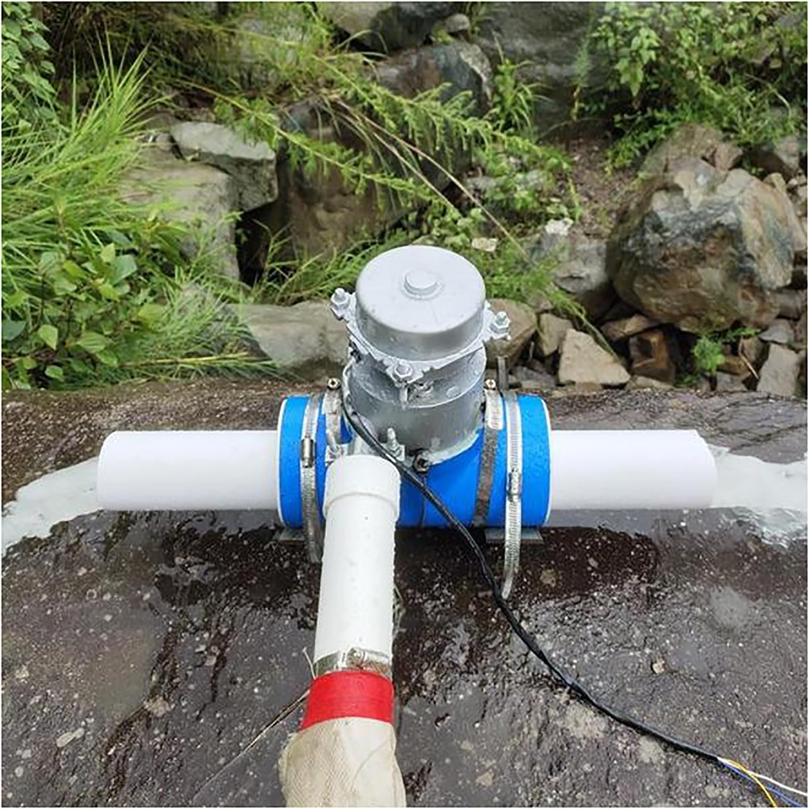 Generador de turbina de Agua de 220 V, generador hidroeléctrico Horizontal de 1000 W, diámetro de Salida de 114 MGM, generador de turbina de Agua para Acampar al Aire Libre en casa