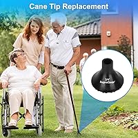 Vista 6 de supregear Reemplazo de punta de bastón, agarre extremo de 3/4 pulgadas, puntas de caña de goma resistentes antideslizantes para todo terreno, bastón