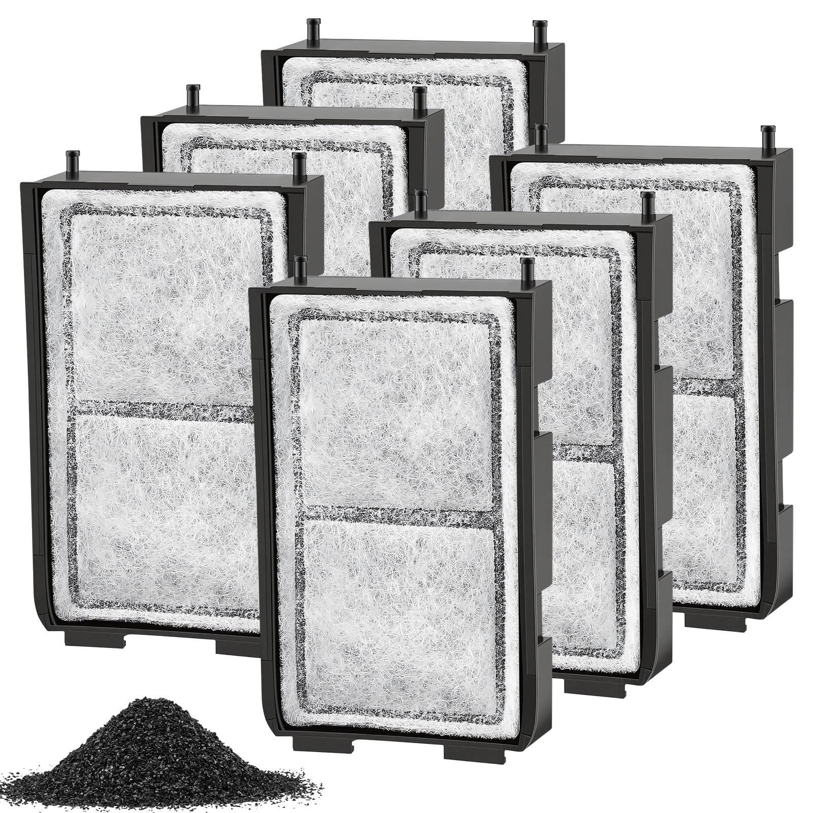 AQQA 6Pcs Fish Tank Filter Replacement Cartridge