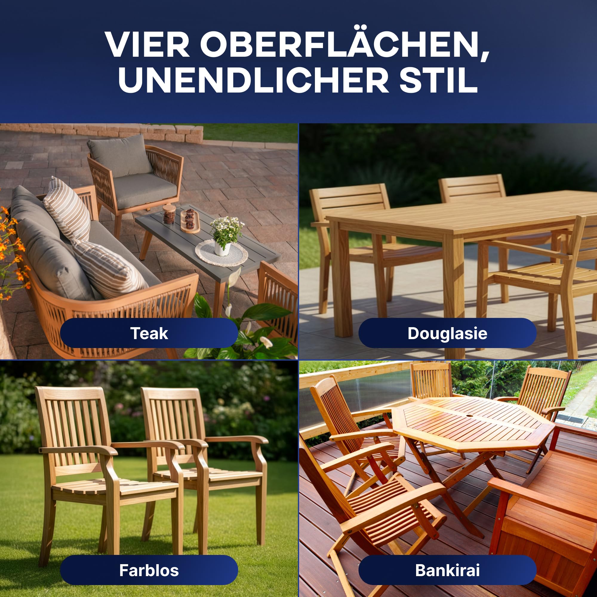 plid® Olio protettivo per legno Douglasia 5L - Resistente alle intemperie - Per interni ed esterni - Mobili da giardino - Cura del legno - Vernice protettiva - Olio per teak