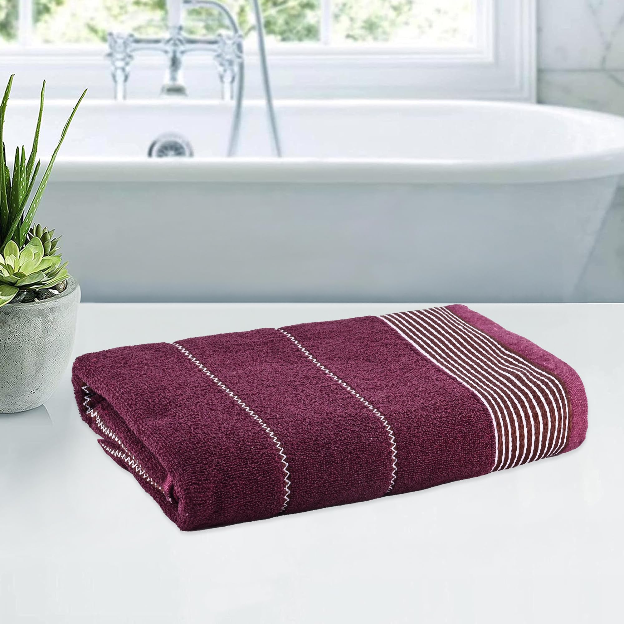Kuber Industries 450 GSM Soft Blend Cotton Bathing Towel For Men/Women | Fade/Wrinkle Resistant Towels For Bath | 30x60 Inches - Maroon (B0DB7MC9YP) Amazon Price History, Amazon Price Tracker