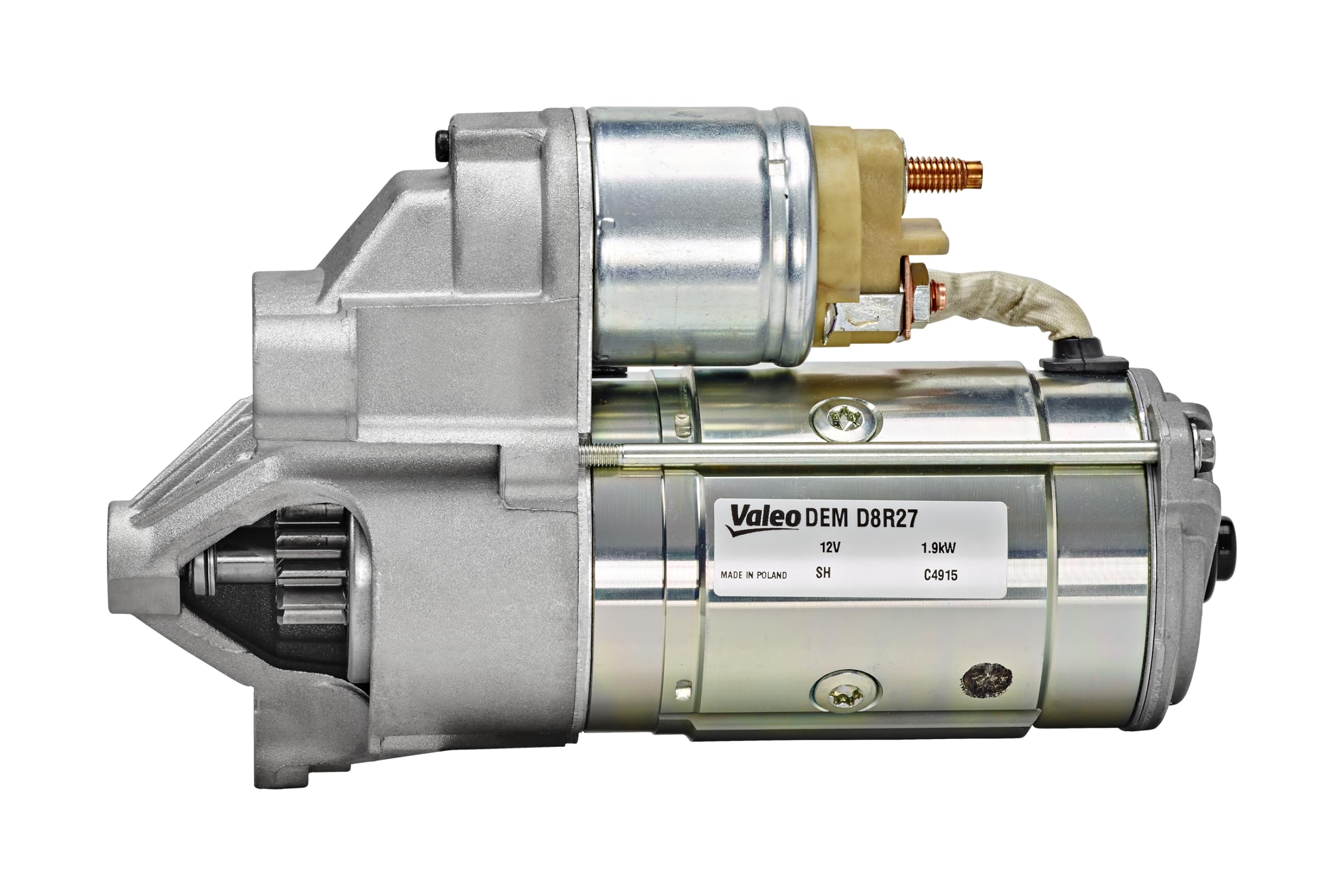VALEO-438165-Motor de arranque- Potencia nominal: 1,9 kW - Stop & Start: NO - Número de dientes: 11/12 dientes - Tensión: 12 V - Sentido de rotación: CLOCKWISE
