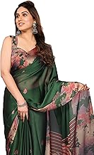 MIRCHI FASHION Women's Chiffon Tie Dye Printed Saree with Blouse Piece