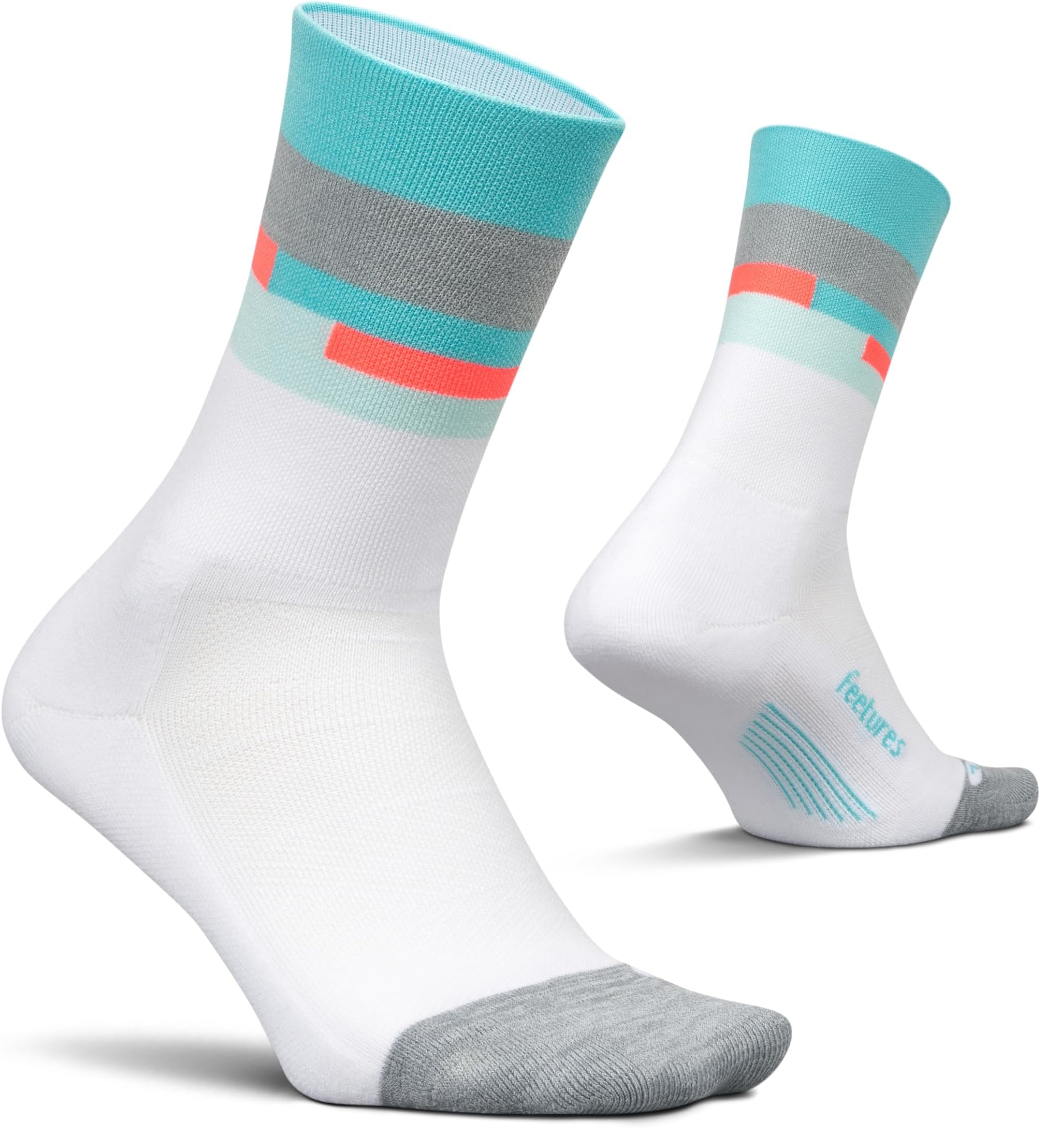 Feetures Elite Light Cushion Mini Crew Sock - Sport Sock with Targeted Compression