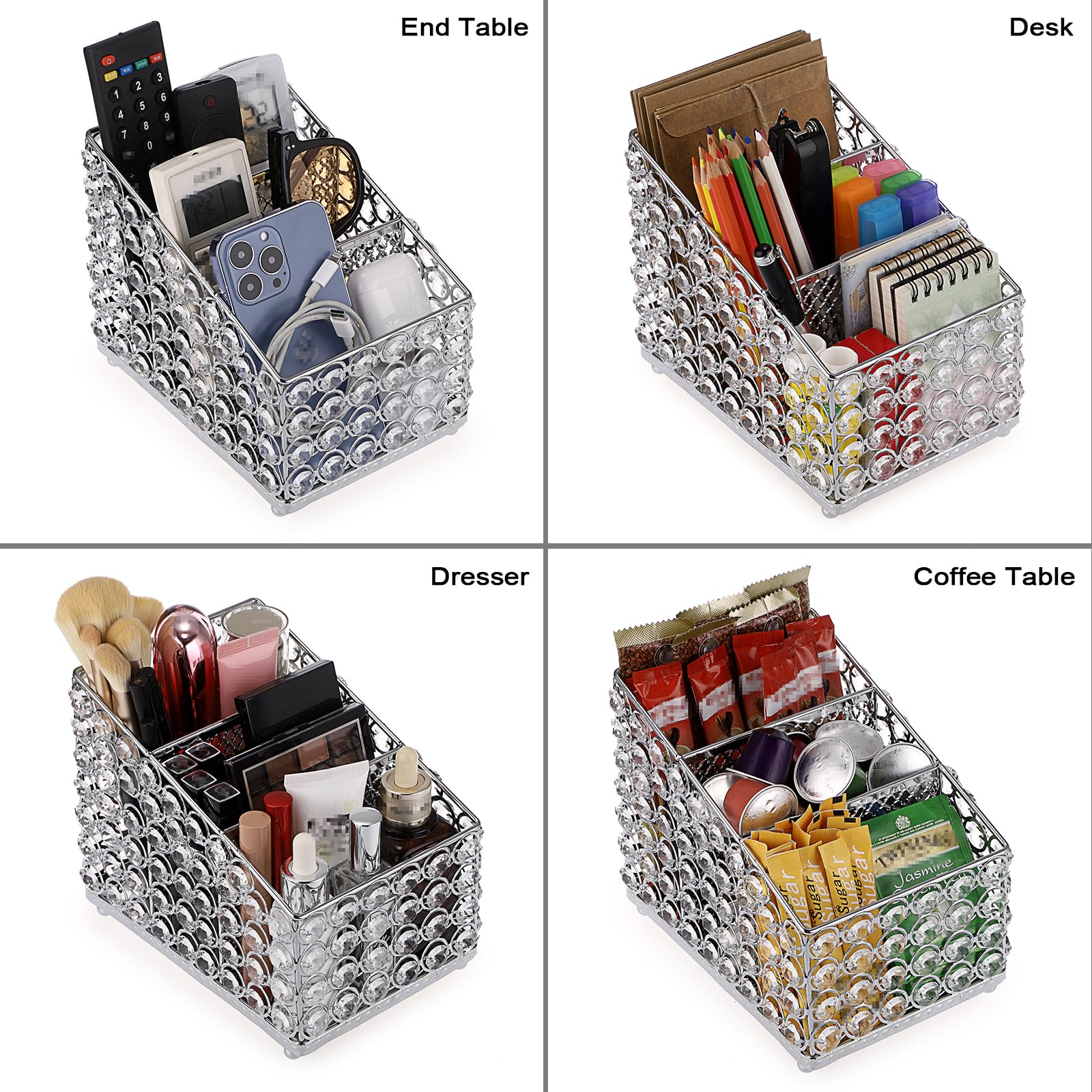 Fernbedienung Halterung Holz - Shabby Chic Organizer Mit 3 Fächern Für Wohnzimmer