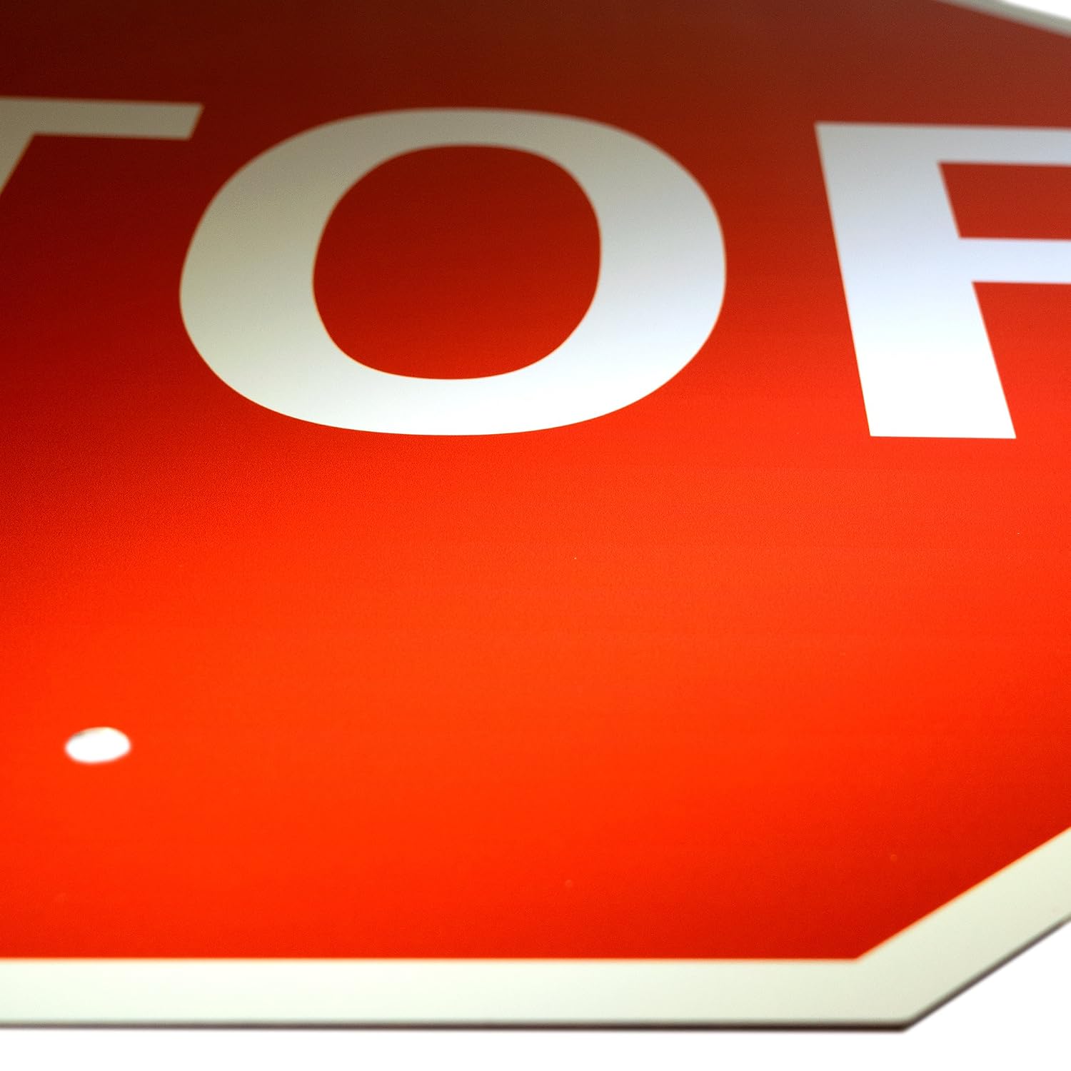 NMC TM81H Traffic Sign, "STOP", 30" Width x 30" Height, Aluminum, Red On White
