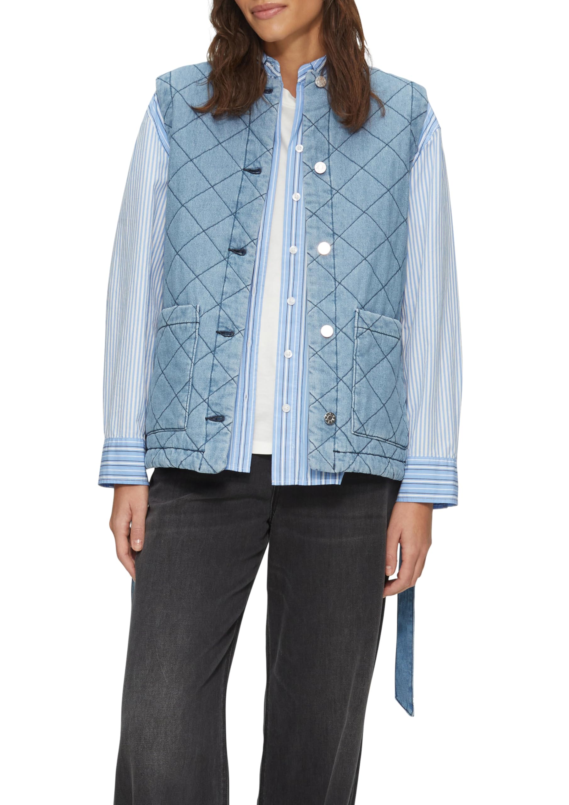 s.Oliver Steppweste aus Denim im Relaxed Fit