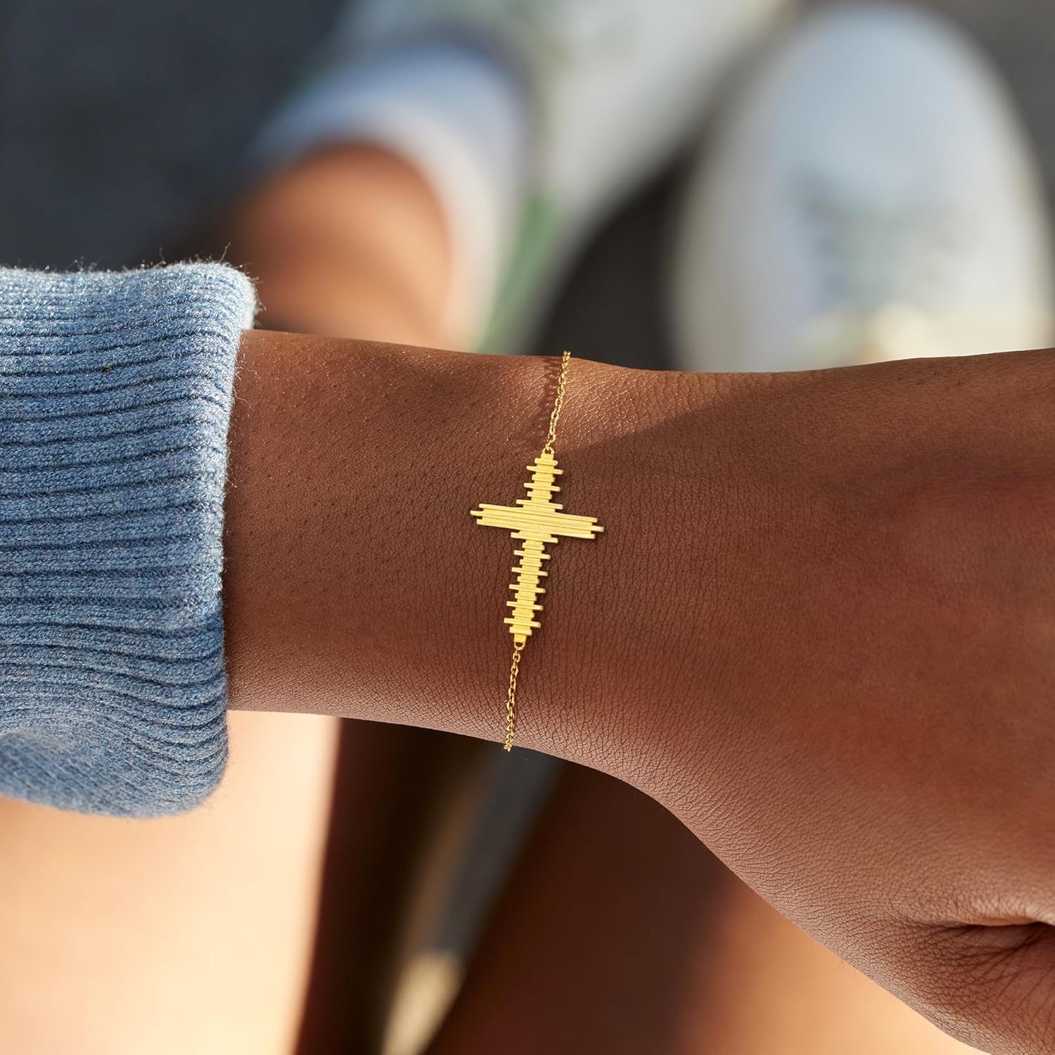 STORYJEWELLERY Teacher Gifts for Women, Teacher Bracelets for Women, Christian Teachers Jewelry, Thank You & End of Year Appreciation Gifts for Teachers, Cross Bracelet - Image 3