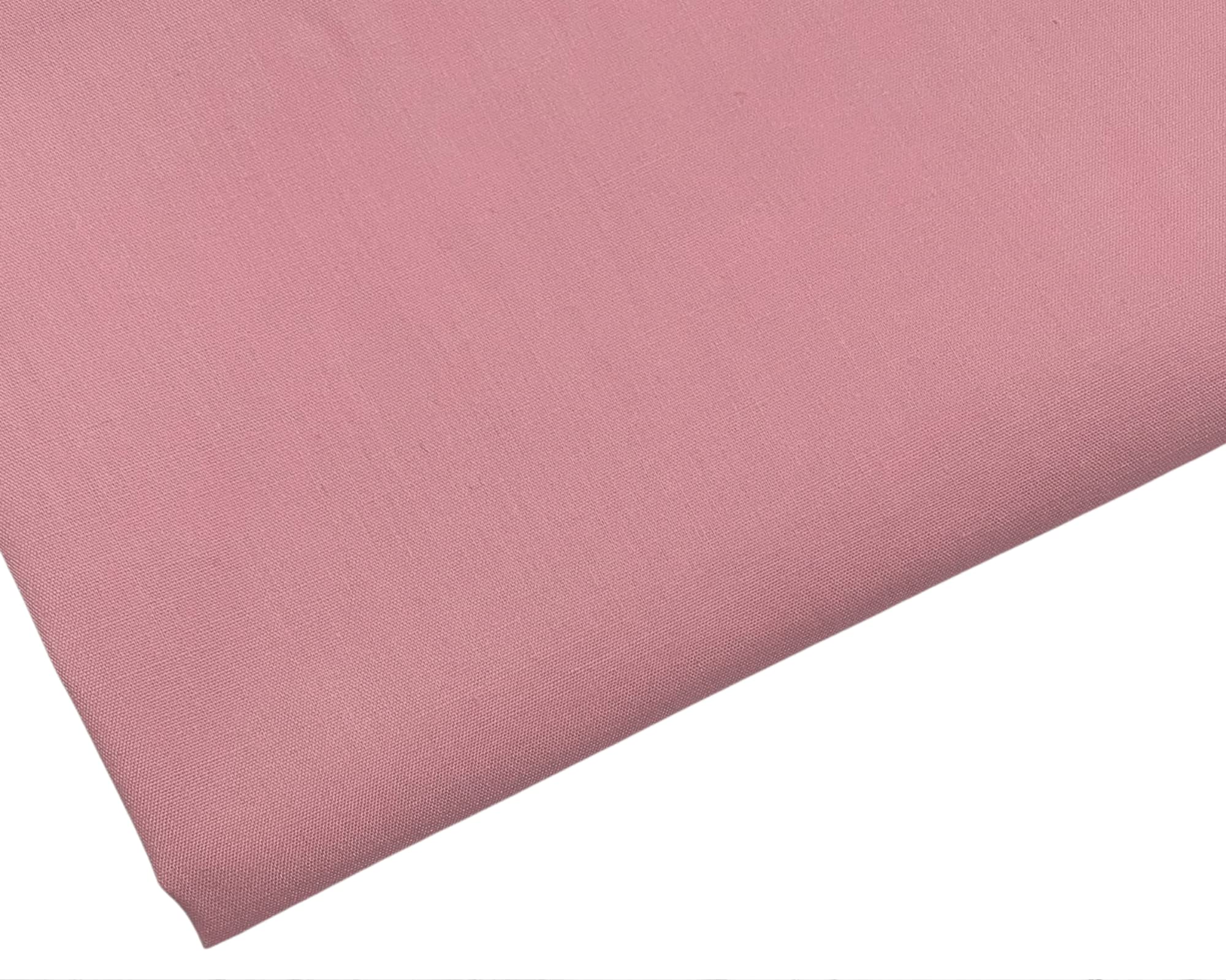 Plain Blush Pink Polycotton Fabric - 45 inch / 112 cm Wide - 40+ Colours - 10 Metre