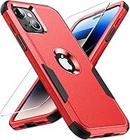 Vista 1 de Funda para iPhone 13, para iPhone 14, protección contra caídas de grado militar de 10 pies con protector de pantalla funda 3 en 1 antideslizante