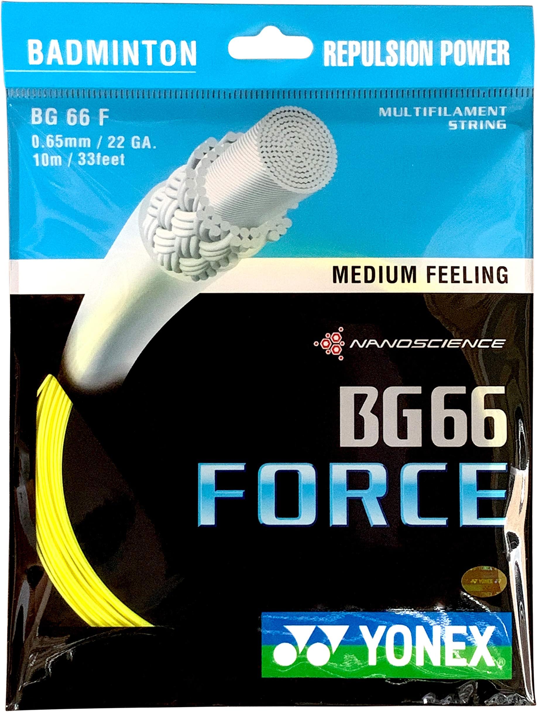 YONEX BG 66 Force Badminton String 10m (Yellow)