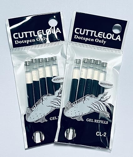 Cartuchos de tinta de gel negro para el Cuttlelola Electric DotsPen II - The Black Knight