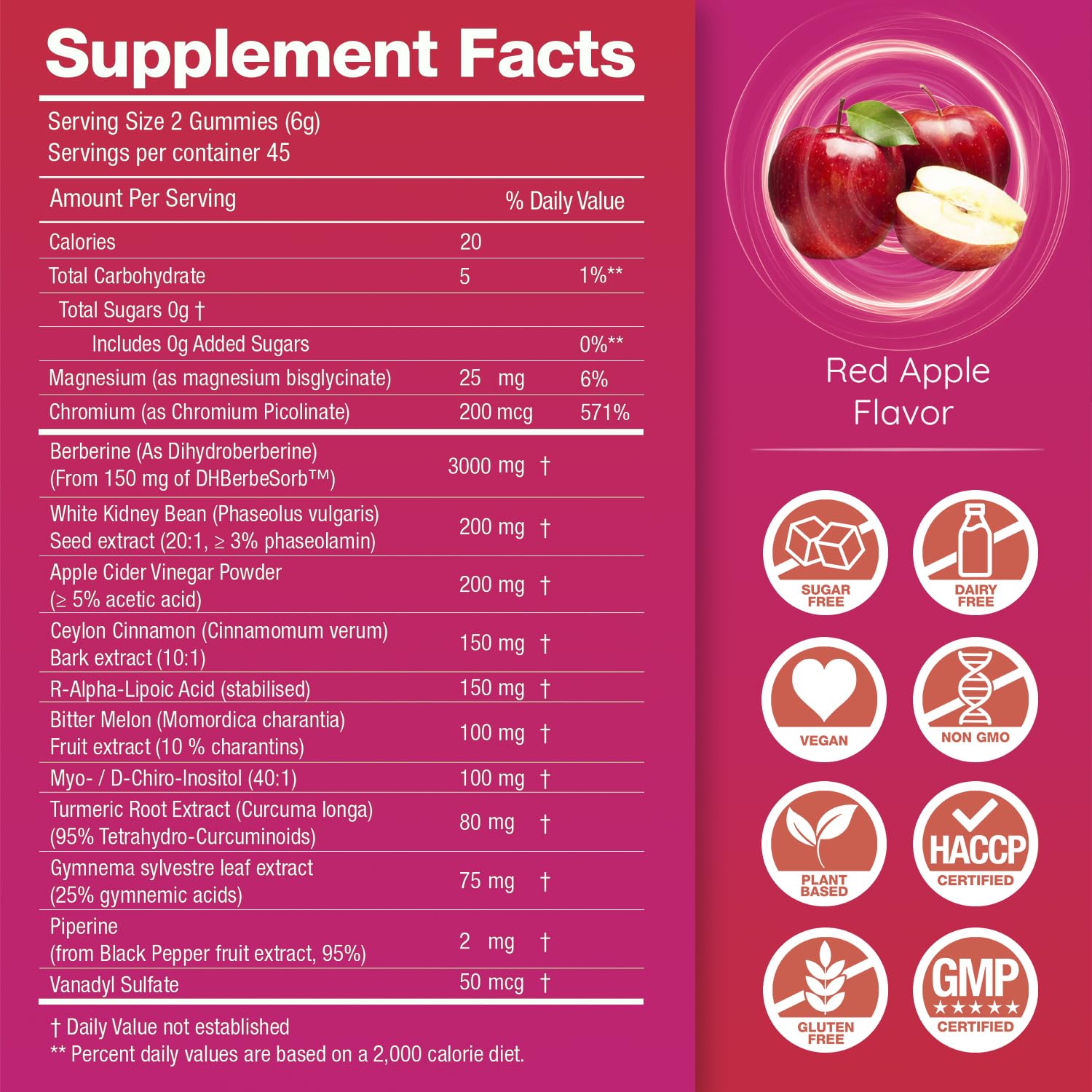 Berberine 3000mg Gummies - UL Certified - Craving Support & Ceylon Cinnamon — Amazon image 9