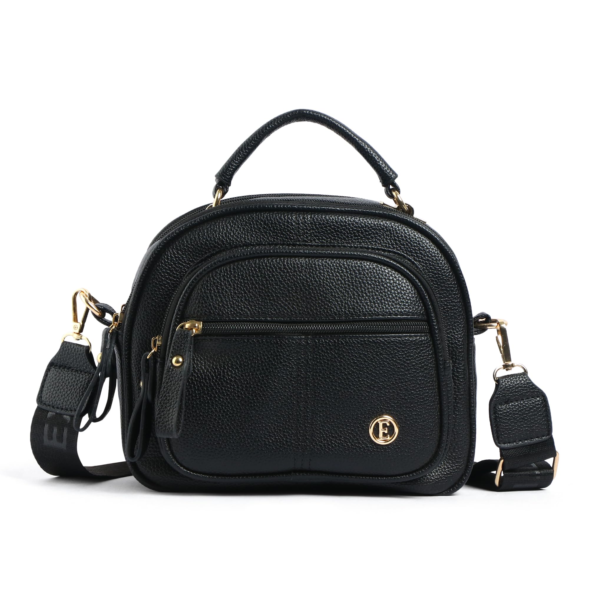 Zenvia Compact Sling Bag for Women | Premium Textured PU Leather | Multi Pocket | Top Handle & Adjustable Strap | Lightweight Crossbody for Daily Use-image-5