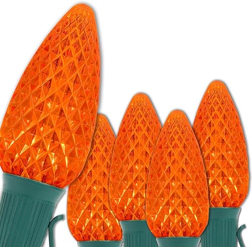 Miniatura 14 de Wintergreen Lighting 25 C9 OptiCore LED Luces Comerciales de Navidad para Exteriores – Luces de Cadena de Navidad de Servicio Pesado; Cable Verde