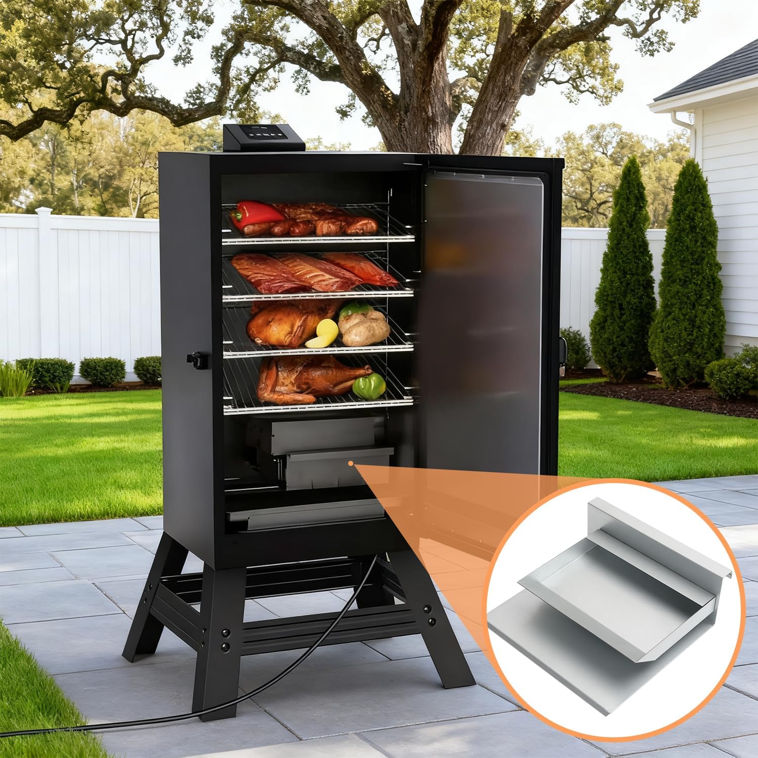 Wood Chip Tray for Masterbuilt 30 Inch Digital Electric Smoker, Wood Chip Loader for Masterbuilt 20070511 20072414 20071111 20071011 20072514 Replacement Parts for 9007100018 990070024