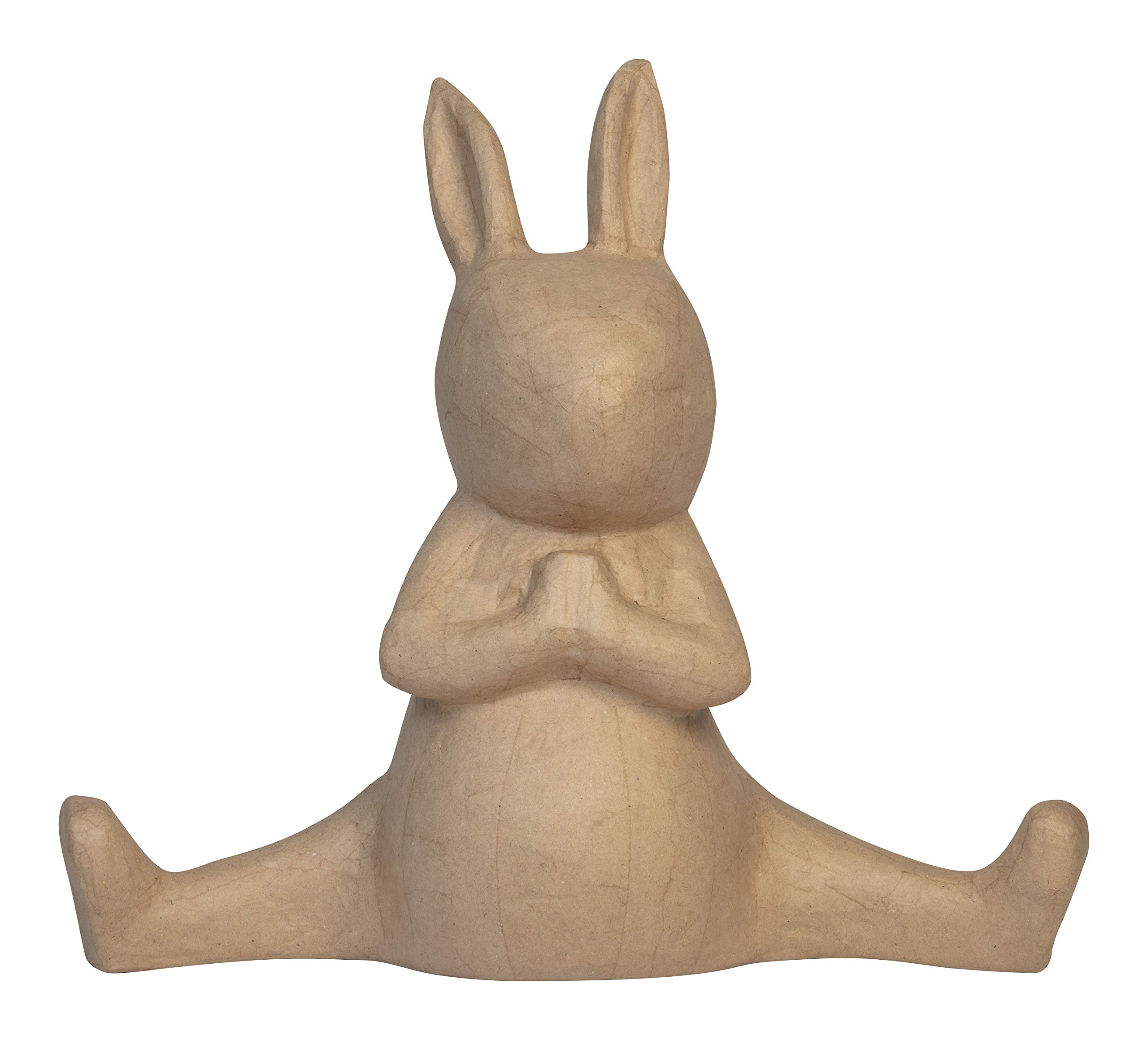 Lapin yoga Décopatch LA021C support papier mâché rigide facile à décorer - 5