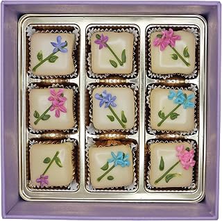 Bon Vivant New York: “Spring Box of 9 Lemon Petit Four Demitasse," Luxury Petits Fours with Fondant, Marzipan, Buttercream, 8.2oz