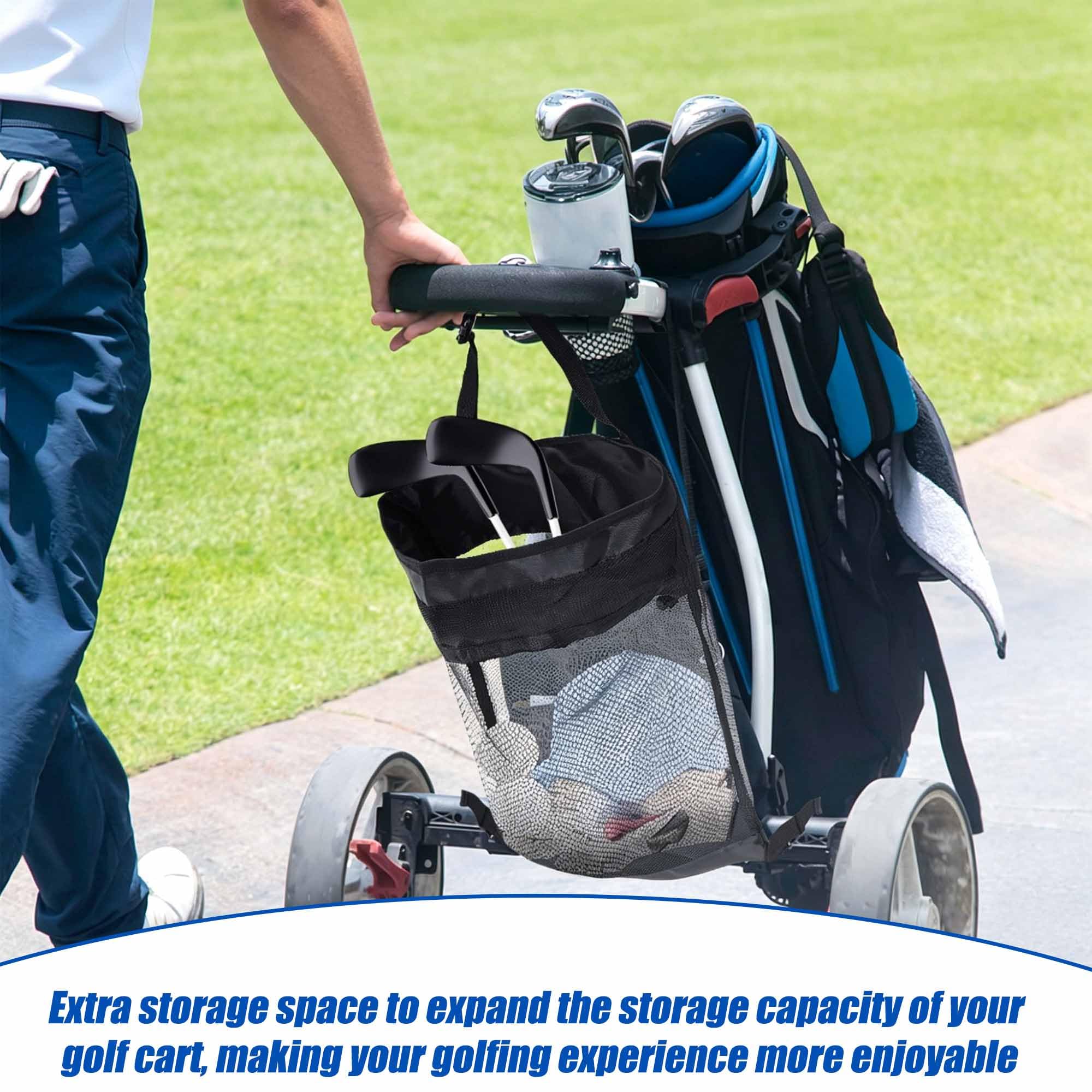 Golfwagen Aufbewahrungstasche 40x52 5 cm Golftrolley Zubehör Netz Organizer Tasche für Golf Push Cart Golfwagen Zubehör Mesh Tasche Aufbewahrungsnetz Bälle Tees Handschuhe