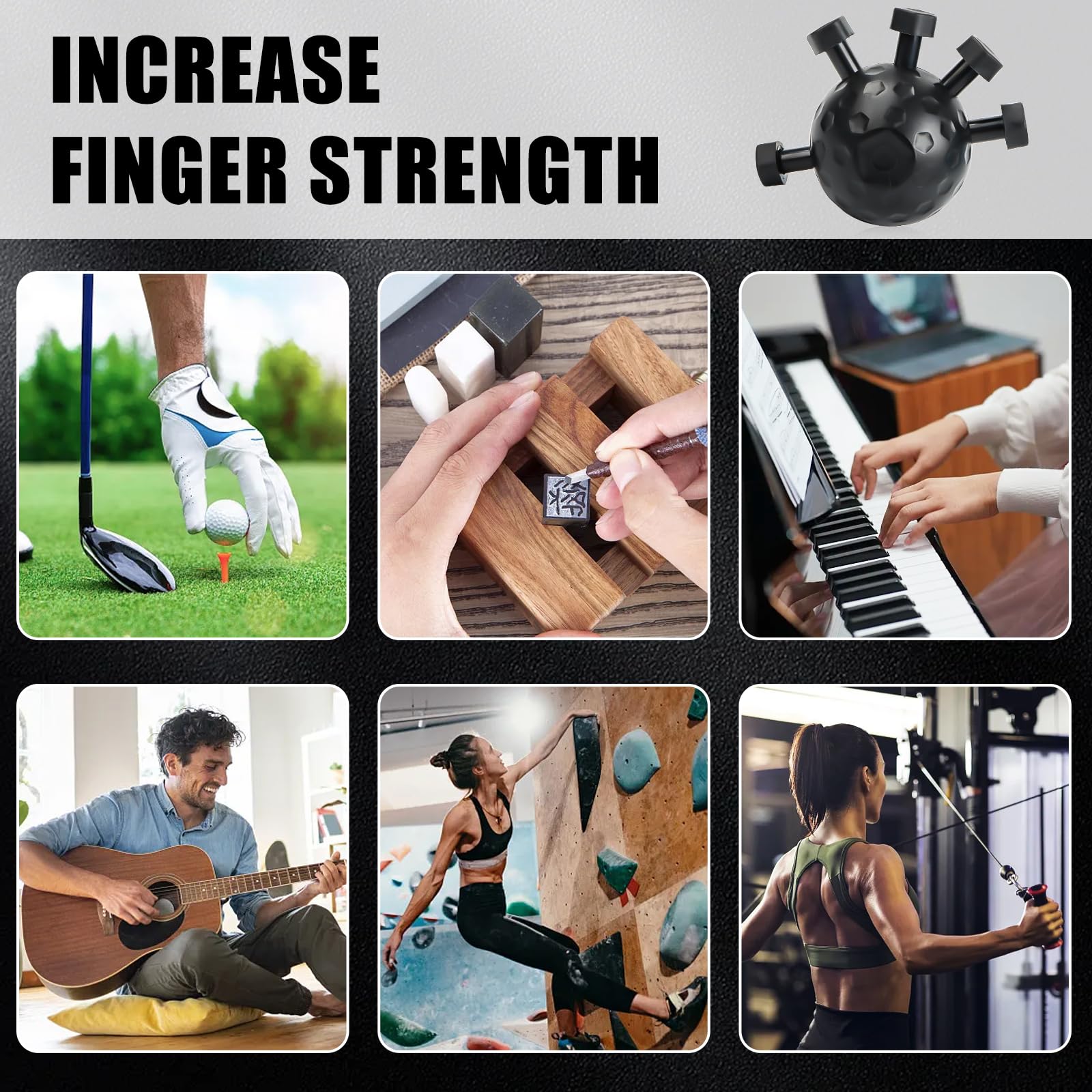 Rinforzatori Per Dita E Avambraccio – Fasce Elastiche Per Allenamento Forza Di Presa, Per Arrampicata, Tennis, MMA, Pull Up E Golf