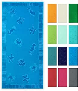 Telo Mare ZOLLNER 100x200 Cm - Asciugamano Spiaggia Super Assorbente In Cotone, Certificato Oeko-Tex, Lavabile A 60°C - Foto 3