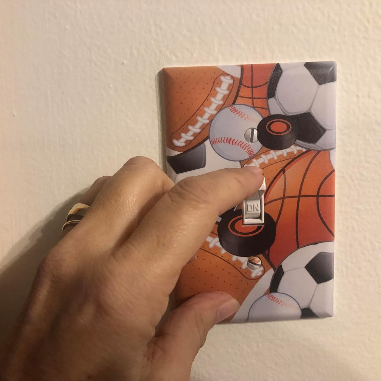 Sports Wall Decor, Light Switch + Outlet Plate, Boys Rooms Decoration