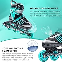 Vista 34 de PAPAISON Adjustable Inline Skates Boys Ages 4-16, Roller Skates for Girls Kids Ages 5-8 8-12 with Full Light Up Wheels, Outdoor Skates Illuminating