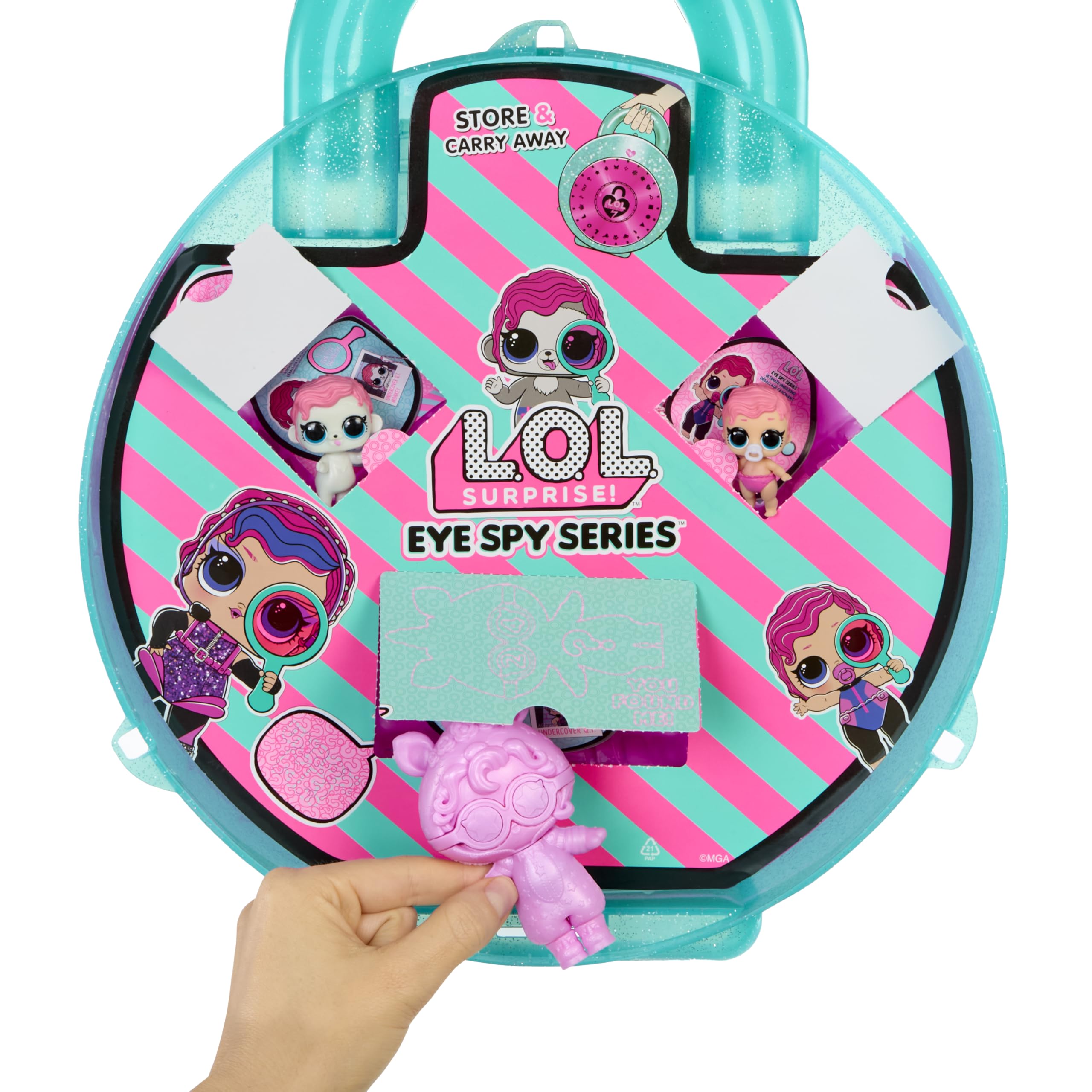 L.O.L. Surprise! Eye Spy Series Ultimate Unboxing – 3 Ekskluzywne Lalki, Opakowanie w Kształcie Kłódki, ponad 40 Niespodzianek do Odkrycia