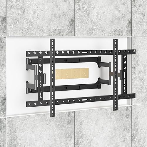 Miniatura 2 de 98 Heavy Duty 75 85 86 100 110 120 pulgadas Soporte de pared para TV delgado y extra grande empotrado para plano y curvo, brazo extendido, soporte