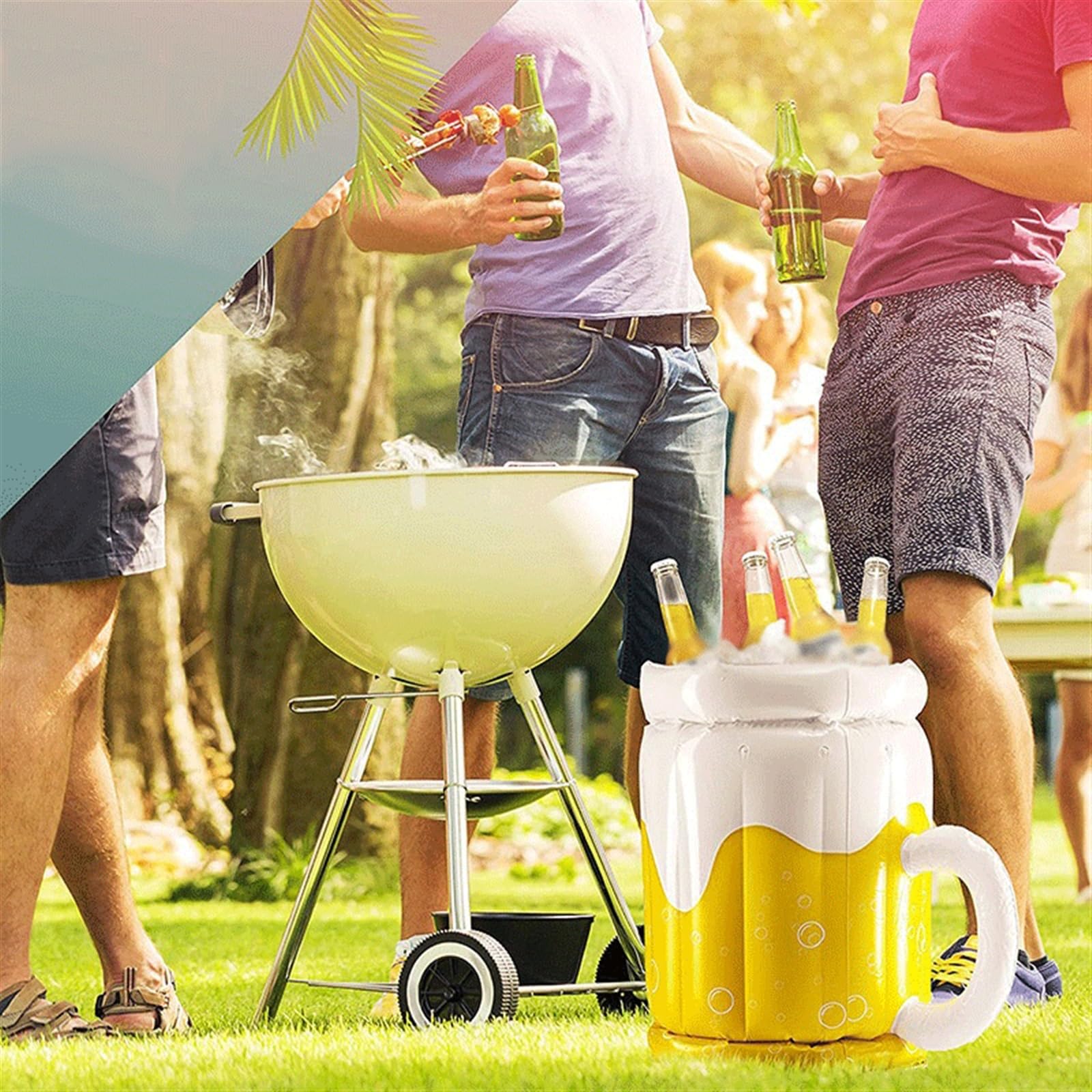 Eiskübel PCV aufblasbarer Bierkrug, Sommer, Obst, Getränke, kalte Bar, Outdoor, tragbar, Party, Bier, Wein, Champagner, Cocktail, Eiskübel, aufblasbarer Wassereimer Weinkühler & Sektkühler
