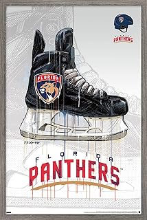 Trends International NHL Florida Panthers - Drip Skate 21 Wall Poster, 22.375" x 34", Barnwood Framed Version