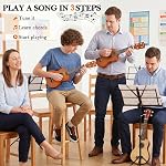 Kit Débutant Ukulélé Soprano Everjoys 21 pouces avec Sac de Gig, Accordeur, Médiators, Sangle, Cours en Ligne Gratuit, Apprentissage Rapide
