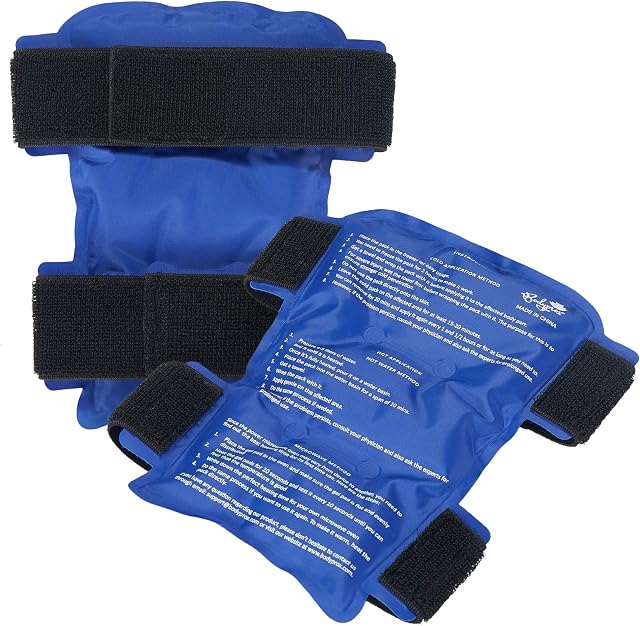 Shin Splint Ice Pack 2 Pack - Reusable Shin Cold and Hot Wrap for Shin Splints Pain Relief, Flexible Ice Pack for Runners