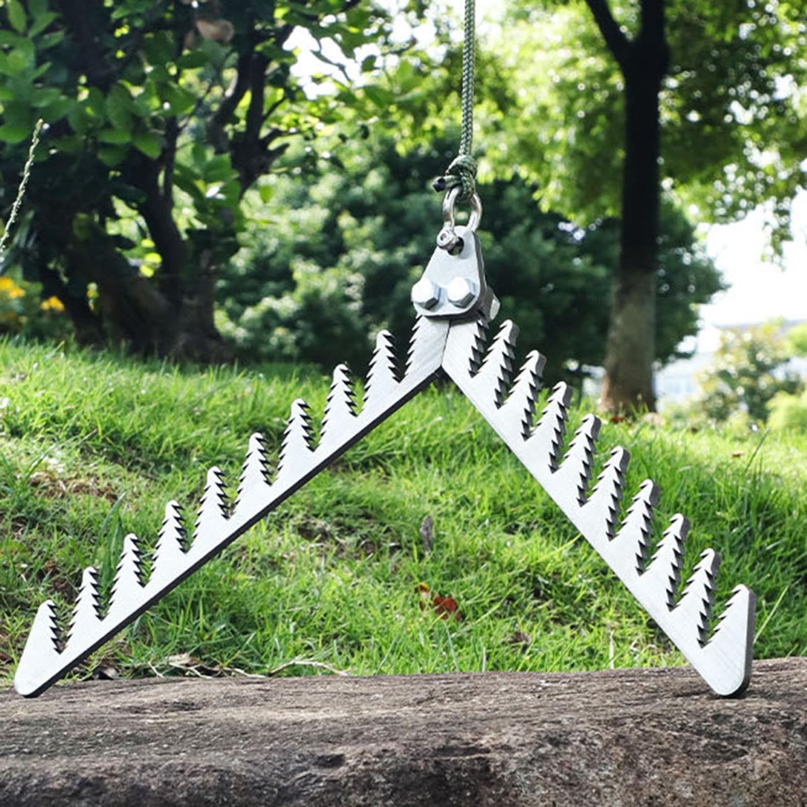Râteau de bassin – Sécateur pliable pour plantes aquatiques avec poignée dentelée – avec corde de 20 m, outil de coupe pour bassin | convient pour sous-l'eau, ponts, plage et jardinage
