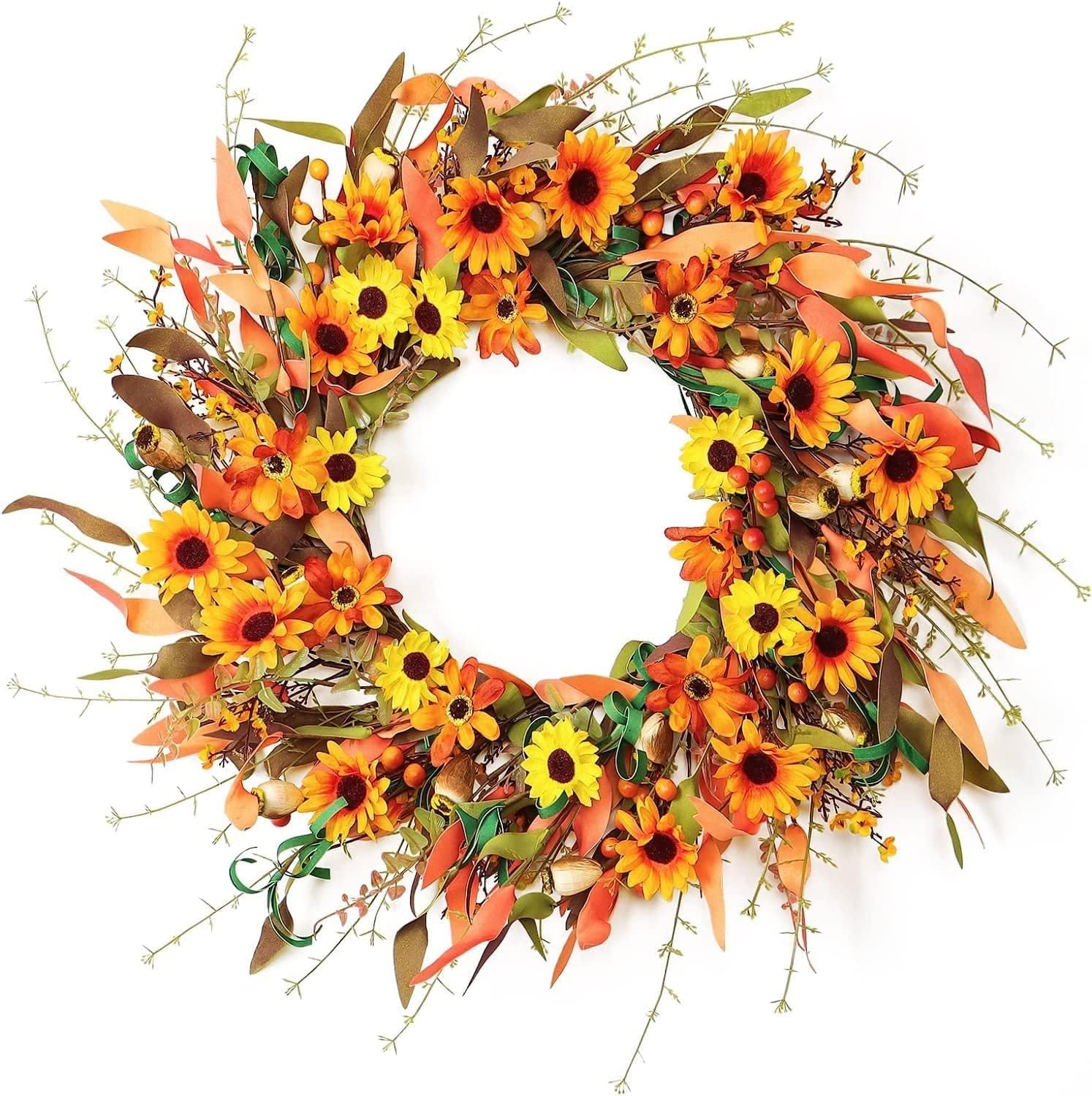 SOMYTING 20 Inch Fall Wreath Artificial Floral Wreath, Autumn Harvest