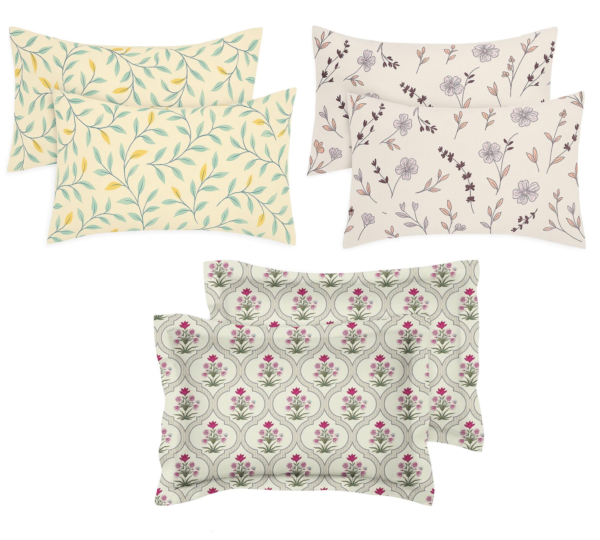 Premium Cotton Pillow Covers - King Size Almond -20