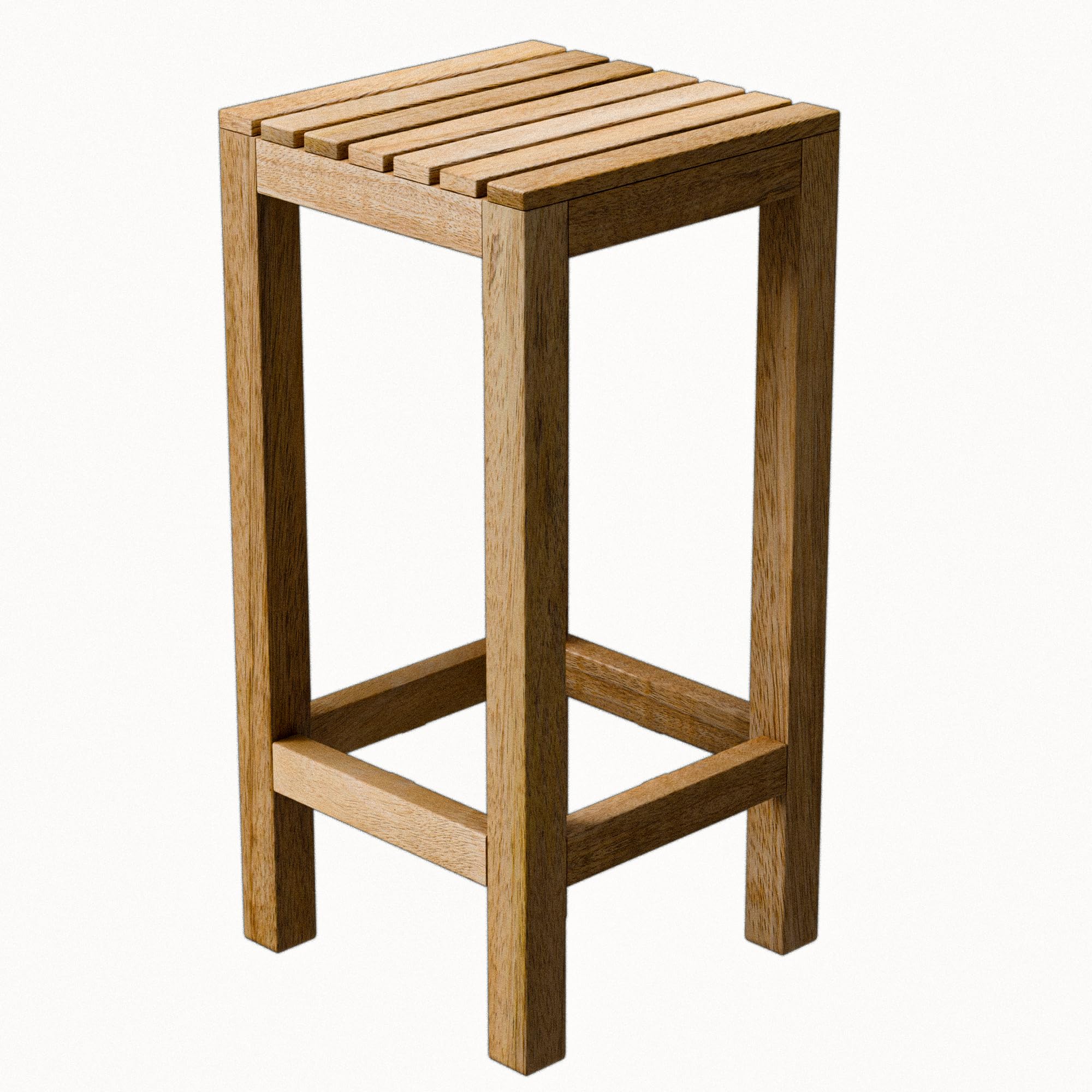 Wooden Tall Stool 24 Inch | Bar Stool for Kitchen & Home | High Wooden Stool for Standing, Seating & Plants | Premium Solid Wood Stool-image-6