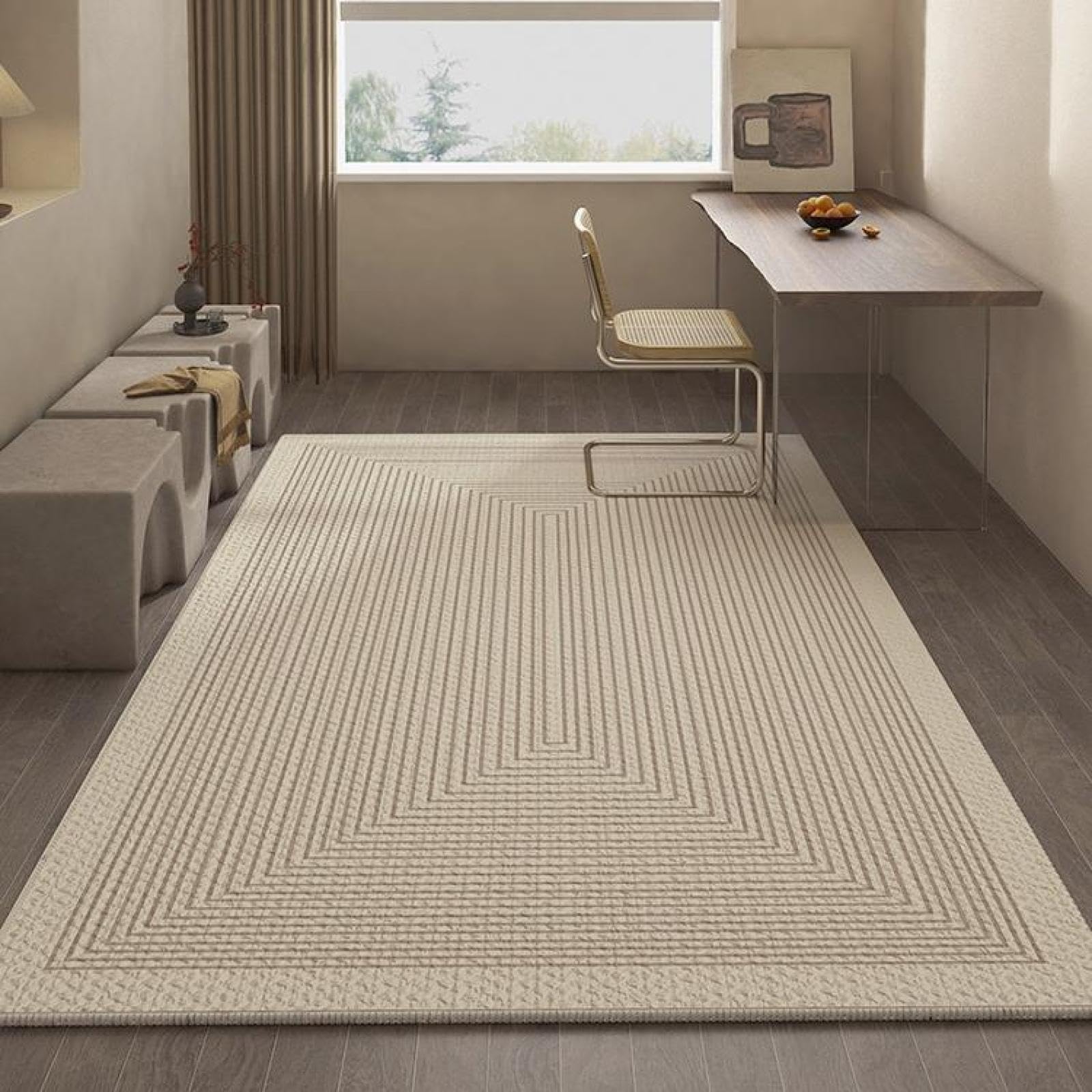 Tapis de sol moderne 80x160cm WSJR-5 pour chaise pivotante et salon