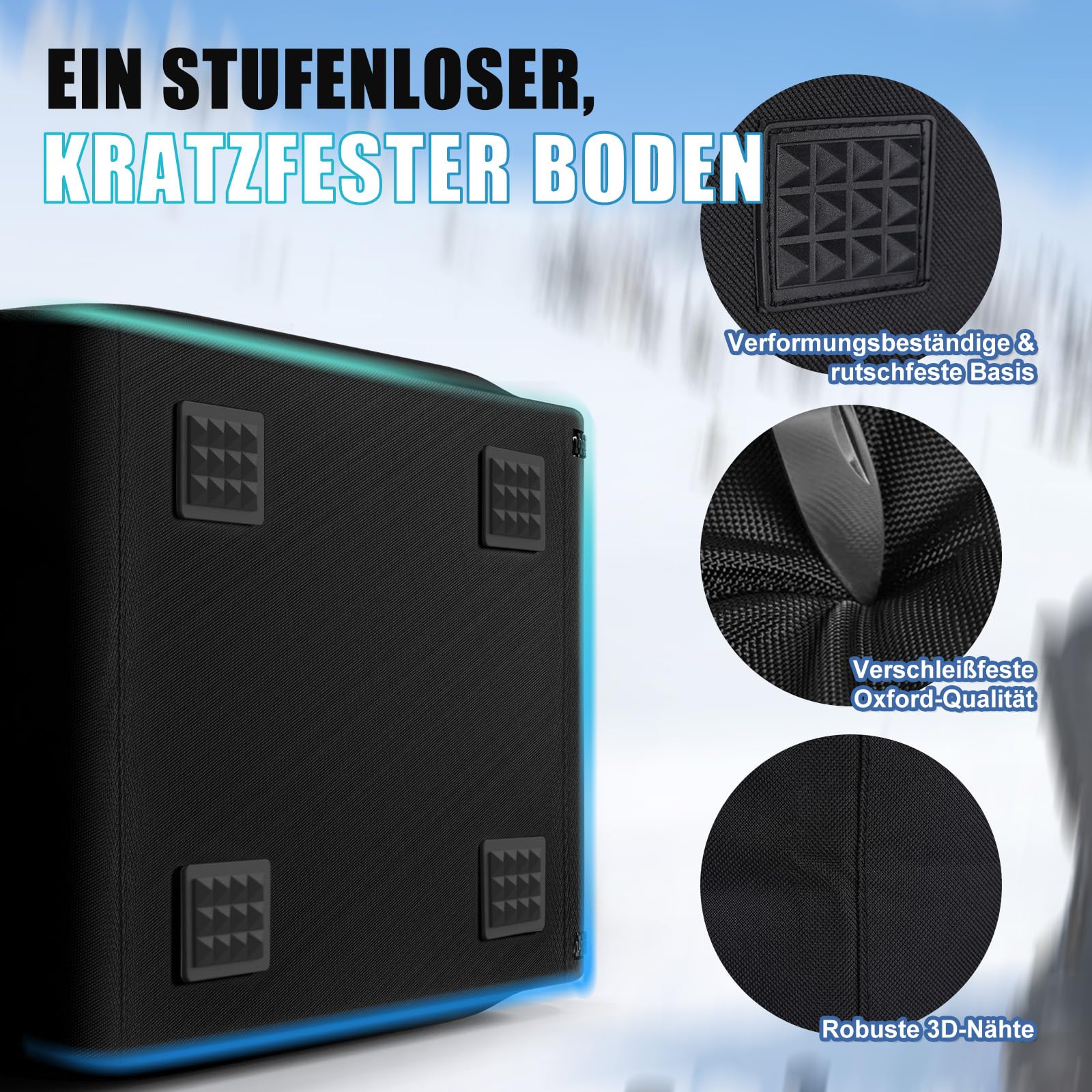 Hikeen Skischuhtasche mit Helmfach: Tasche Skischuhe Helm mit Mesh-Lüftungssystem Schischuhtasche Weitem Öffnungseinsatz und Eva-Einlage, Skischuh Tasche mit Schultergurte Geschenk–40L