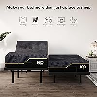 Vista 17 de EGOHOME - Base de cama ajustable individual XL y colchón de espuma viscoelástica de 14 pulgadas, base de cama ajustable con control remoto