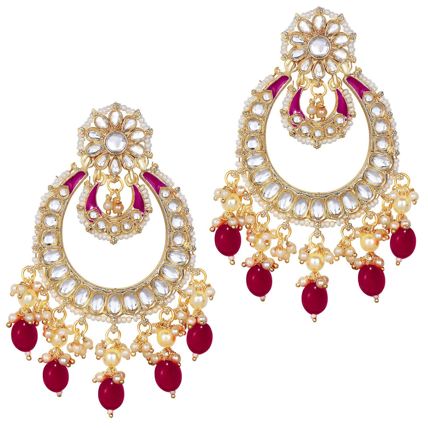 See full amazon price history chart for Peora Gold Plated Rani Pink Chandbali Earrings Glided with Kundan & Pearls Earring Set For Women & Girls Peora Gold Plated Rani Pink Chandbali Earrings Glided with Kundan & Pearls Earring Set For Women & Girls (B09RSZJCK1) Amazon Price History, Amazon Price Tracker