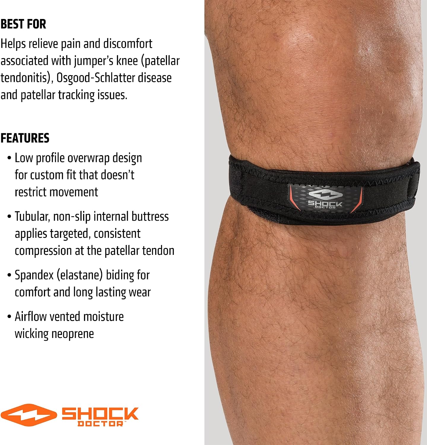 Shock Doctor Jumper Knee Patella Support Band