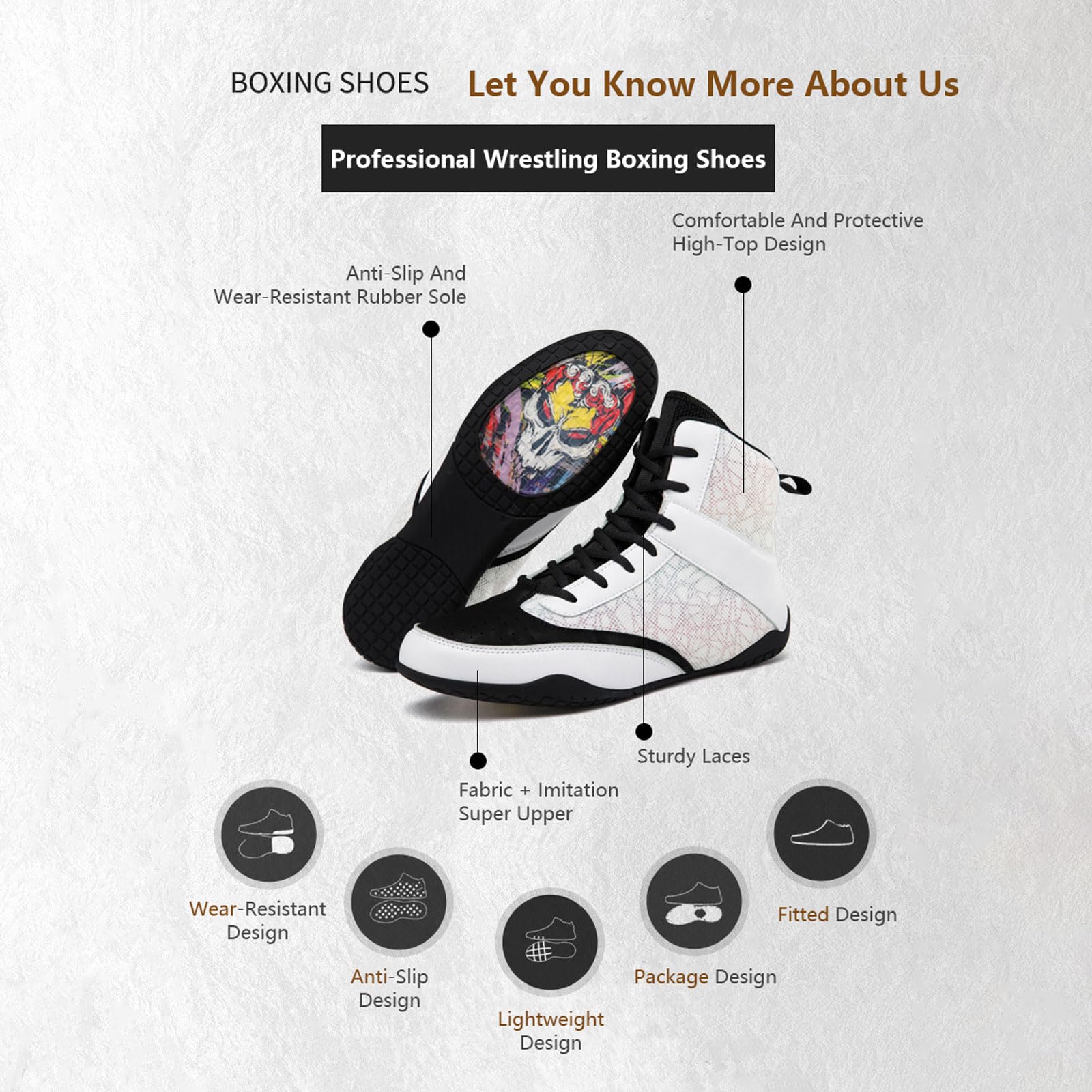 Core Botas De Lucha Zapatos De Lucha Juvenil,Wrestling Shoes Impermeables CóModo Flexibles para Entrenamiento De Lucha Boxeo Ejercicio
