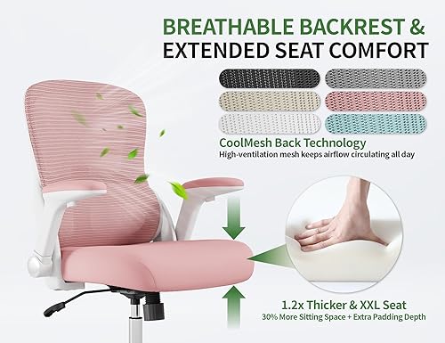 Miniatura 3 de Silla de escritorio para computadora de oficina en casa, 400 libras, ergonómica, con respaldo alto, cómodas sillas de trabajo para personas grandes