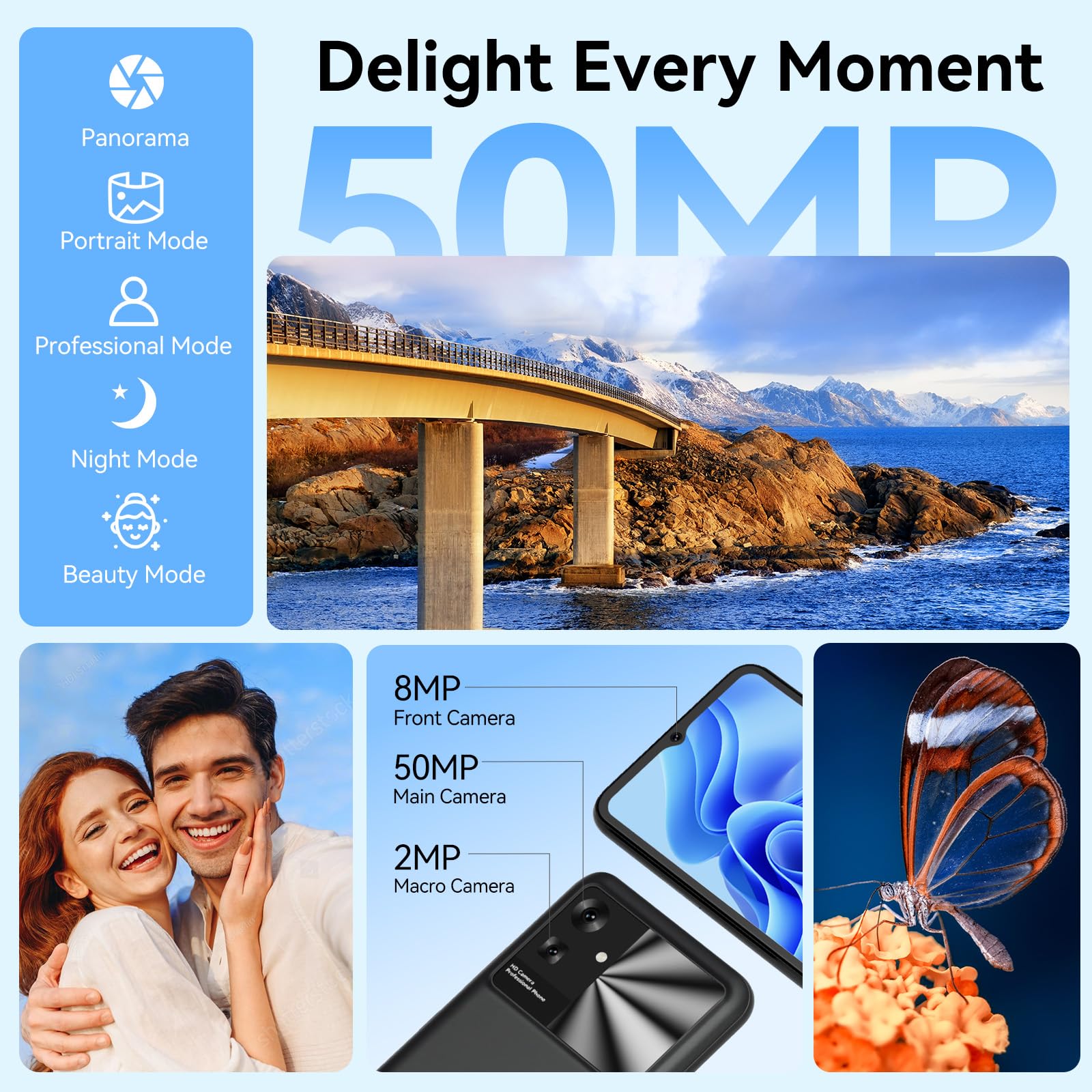 CUBOT Note 21 Smartphone 12GB(6+6) RAM + 128GB ROM TF 1TB Expand 6,56" 90Hz Schermo Android 13 Telefono Cellulare 50MP Fotocamera 5200mAh 4G Doppio SIM Octa Core Face ID - Nero