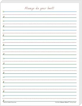amazon com teacher created resources smart start 1 2 writing paper 100 sheets tcr76531 white everything else