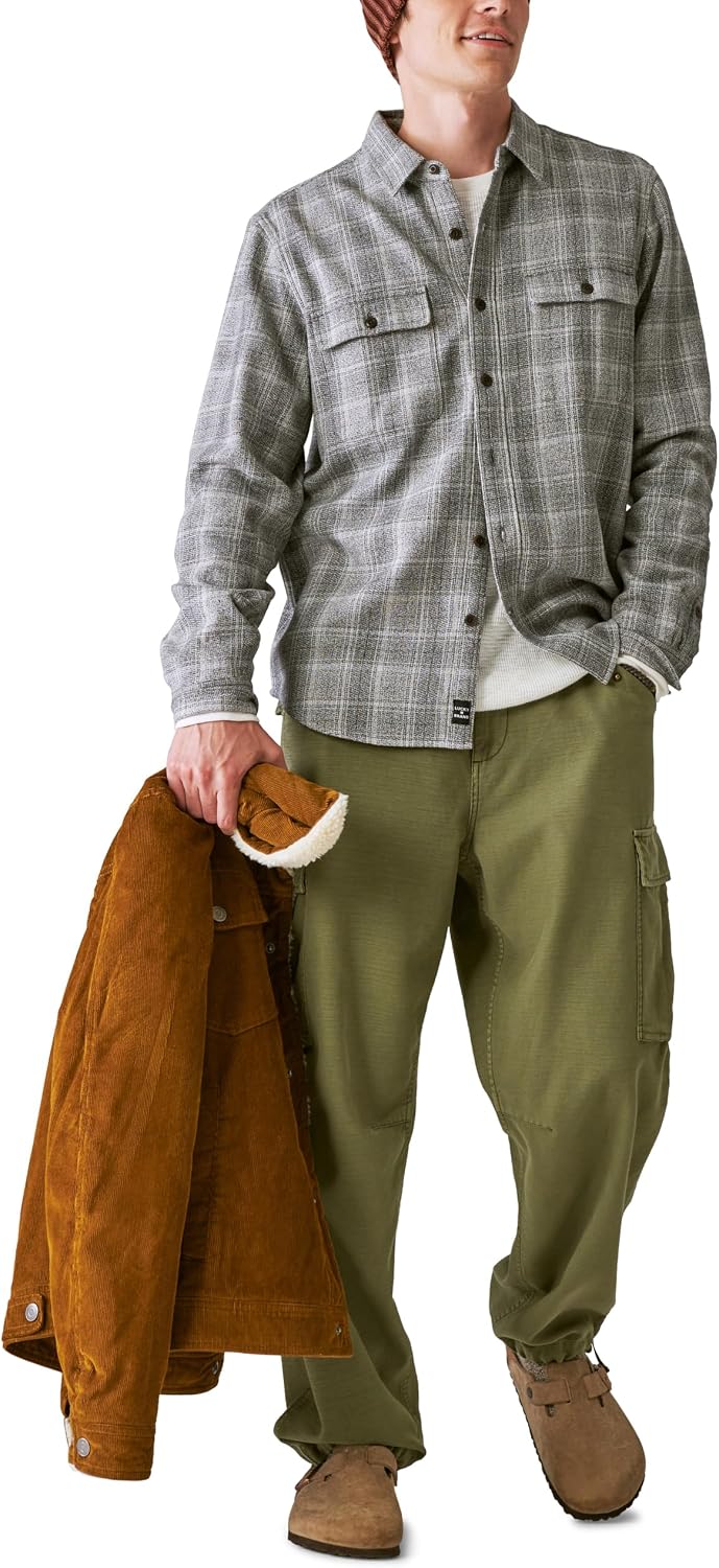 Lucky Brand Men's Lucky Brand Men's Plaid Utility Long Sleeve Flannel