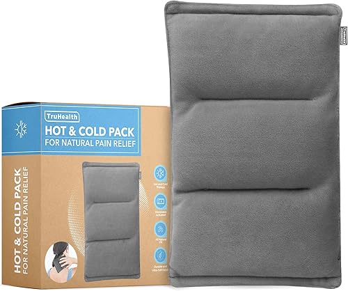 Miniatura 1 de Almohadilla térmica con peso para microondas, aprobada por la FSA HSA, funda de felpa suave rellena con linaza natural sin perfume para calor húmedo